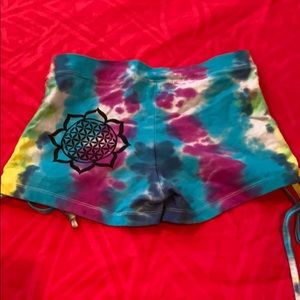 Tie-dye Lotus shorts